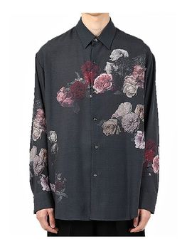 LAD MUSICIAN����å� �ߥ塼�������/T/B BASKET OF ROSES BIG SHIRT/GRAY