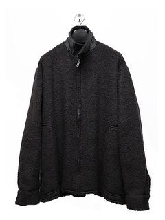 LAD MUSICIANå ߥ塼/ALPAKA SHAGGY FRONT ZIP SHIRT/BLACK