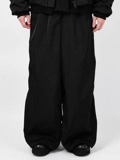 LAD MUSICIANå ߥ塼/SOLO TWILL WIDE PANTS/BLACK