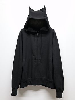 LAD MUSICIAN����å� �ߥ塼�������/24G LOOP BACK EAR HOOD ZIPUP PK/BLACK