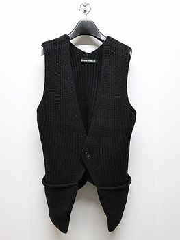RIPVANWINKLE����åץ����󥦥��󥯥�/3GGWOOL KNIT GILLET/BLACK.