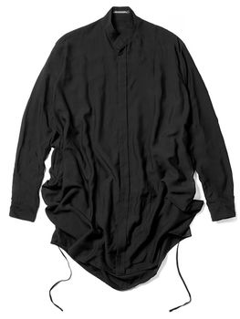 JULIUS����ꥦ��/VISCOSE/CUPRO GABA SHIRT2/BLACK