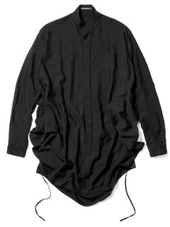 JULIUSꥦ/VISCOSE/CUPRO GABA SHIRT2/BLACK