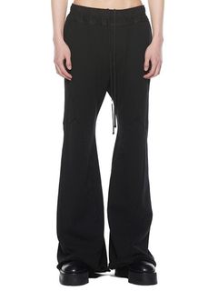 (ͽ)1112ͽ/JULIUSꥦ/COTTON DRY SWEAT TROUSERS10/BLACK