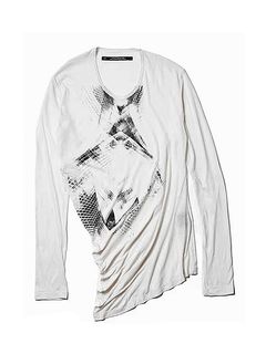 JULIUS����ꥦ��/ COTTON/SILK JERSEY CUT & SEWN2/OFF WHITE