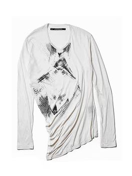 JULIUS����ꥦ��/ COTTON/SILK JERSEY CUT & SEWN2/OFF WHITE