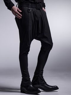 kiryuyrik奦奦/High Tension Jersey Curve Saruel Pants/Black