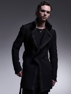 (ͽʡ1112ͽ/kiryuyrik奦奦/Tweed Cut Off Napoleon Jacket/Black