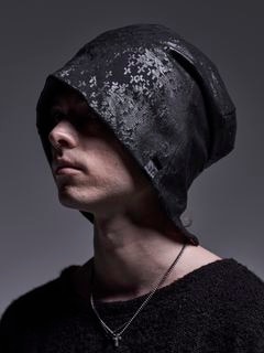 kiryuyrik奦奦/Cross Dot Fleece Cap/Black