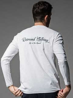 (ͽʡ78ͽ/37TH RESOUND CLOTHINGꥵɥ/LOOSE FIT BACK PT nylon longsleave Tee/WHITE