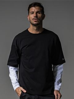 (ͽʡ78ͽ/37TH RESOUND CLOTHINGꥵɥ/LOOSE FIT fake layered longsleave/BKWH