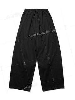 (ͽ)23ͽ/JULIUSꥦ/COTTON SWEAT TROUSERS28/BLACK