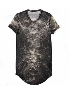 (ͽ)23ͽ/JULIUSꥦ/PRINTED CUPRO SZ JERSEY CUT & SEWN29/BLACK