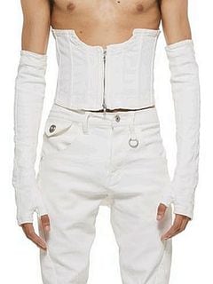 JULIUS����ꥦ��/10oz COATED STRETCH DENIM ACCESSORY3/OFF WHITE��