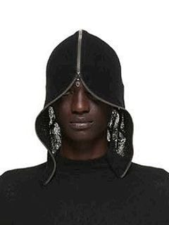 (ͽ)23ͽ/JULIUSꥦ/RAYON LACY KNIT JACQUARD ACCESSORY8/BLACK