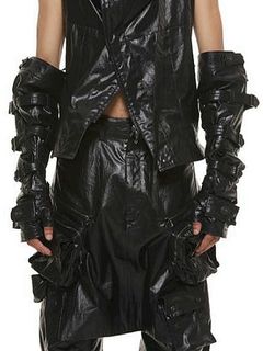 (ͽ)23ͽ/JULIUSꥦ/LAMINATED CLOTH ACCESSORY9/BLACK