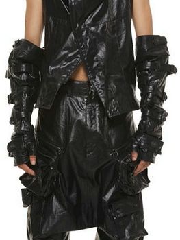 JULIUS����ꥦ��/LAMINATED CLOTH ACCESSORY9/BLACK