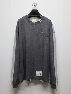 Maison MIHARA YASUHIRO��COMBINED LONG SLEEVES TEE/CHARCOAL
