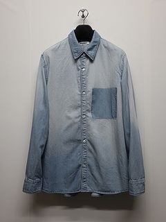 ATTACHMENT�������å�����/6OZ DENIM L/S SHIRT/L.NAVY