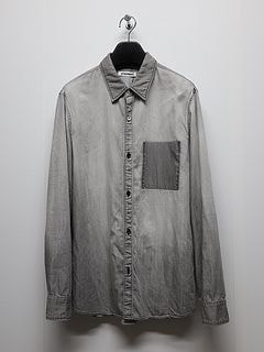 (ͽʡ23ͽ/ATTACHMENTå/6OZ DENIM L/S SHIRT/BLACK