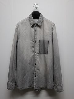 ATTACHMENT�������å�����/6OZ DENIM L/S SHIRT/BLACK