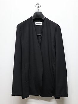 ATTACHMENT�������å�����/2/90 WO TWIST TWILL COLLARLESS JKT/BLACK