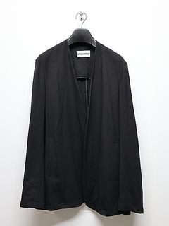 (ͽʡ23ͽ/ATTACHMENTå/2/90 WO TWIST TWILL COLLARLESS JKT/BLACK
