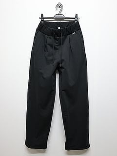 ATTACHMENT�������å�����/CO STRETCH TERRY 1TUCK EASY TROUSERS/BLACK