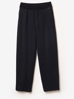 (ͽʡ23ͽ/ATTACHMENTå/CO STRETCH TERRY 1TUCK EASY TROUSERS/BLACK