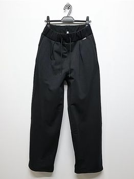 ATTACHMENT�������å�����/CO STRETCH TERRY 1TUCK EASY TROUSERS/BLACK