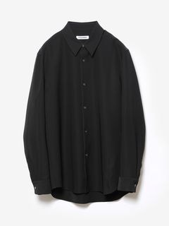 (ͽʡ23ͽ/ATTACHMENTå/PE CONPACT TWILL REGULAR COLLAR DRESS SHIRTS/BLACK