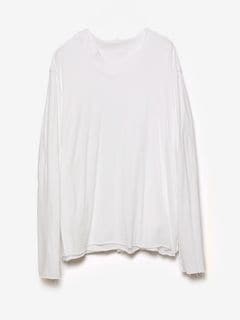 (ͽʡ23ͽ/ATTACHMENTå/80/2 PIMA CO JERSEY SLIM FIT LAYERED L/S TEE/WHITE