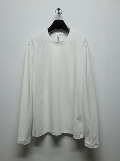 ATTACHMENT�������å�����/COTTON DOUBLE FACE SLIM FIT L/S TEE/WHITE