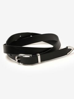 (ͽʡ23ͽ/ATTACHMENTå/COW LEATHER WESTERN BELT/BLACK