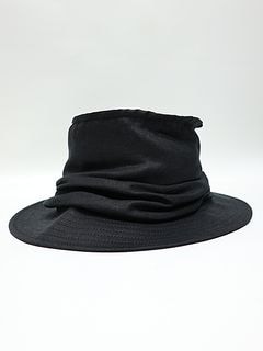 Yohji Yamamoto���襦����ޥ��/40/1��ͥ�ĥ��롡�ɥ졼�ץϥå�/BLACK