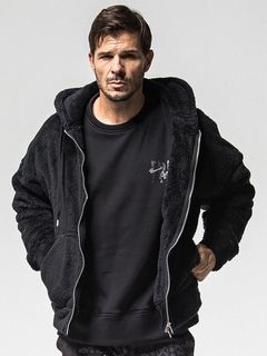 (ͽʡ1112ͽ/38TH RESOUND CLOTHINGꥵɥ/BOA zip loose hoodie/BLACK