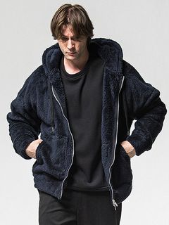 (ͽʡ1112ͽ/38TH RESOUND CLOTHINGꥵɥ/BOA zip loose hoodie/NAVY