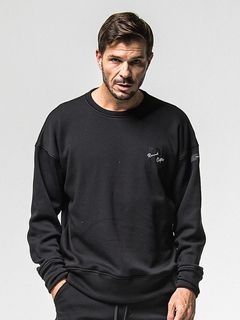 (ͽʡ1112ͽ/38TH RESOUND CLOTHINGꥵɥ/FRAIDAY standard logo velours fleece trainer/BLACK