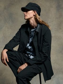 �㴰���wjk�����֥른��������/zip coverall jacket/charcoal black