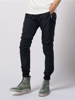 wjk�����֥른��������/tuck rib pants/black