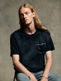 (ͽʡ34ͽ/wjk֥른/spray dye leather pocket-T/blacksilver