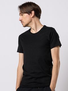 wjk�����֥른��������/cut-off crew-neck S/S/deep black