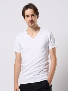 (ͽʡ34ͽ/wjk֥른/cut-off V-neck S/S/white