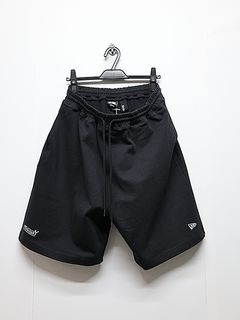 Ground Y�����饦��ɥ磻/NEWERA HWC SHORT PANTS GY BOX LOGO BLK/BLACK