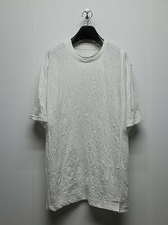 Ground Y�����饦��ɥ磻/CATCH WASHER WRINKLE JERSEY MIX T-SHIRT/WHITE