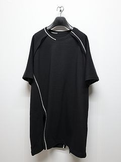 Ground Y�����饦��ɥ磻/BELLY SLUB JERSEY FRONT RAGLAN SLIT SHORT SLEEVED T/BLACK
