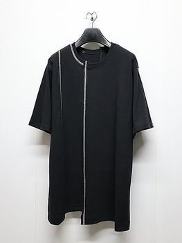 Ground Y�����饦��ɥ磻/BELLY SLUB JERSEY SWITTING T-SHIRT/BLACK