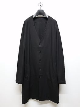 Ground Y�����饦��ɥ磻/30 HARD TWIST STRETCH JERSEY LONG CARDIGAN/BLACK