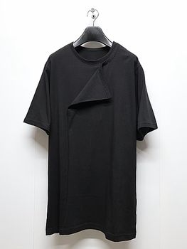 Ground Y�����饦��ɥ磻/30-/COTTON JERSEY LICKING SHOUR SLEEVED T/BLACK