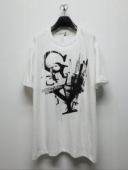 Ground Y�����饦��ɥ磻/20/- JERSEY LOGO T-SHIRT/WHITE